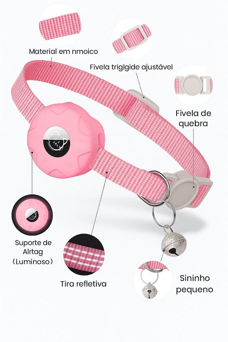 Coleira para AirTag | Gato e Cães de pequeno porte