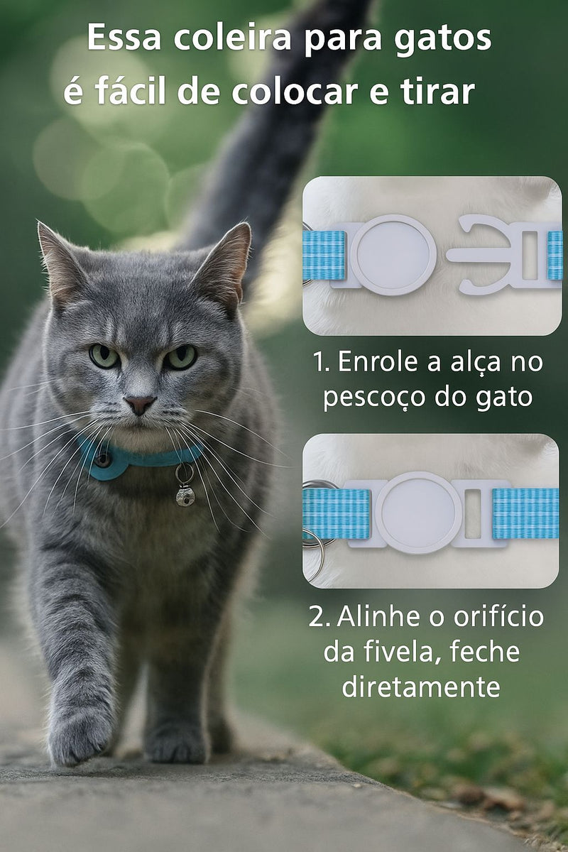 Coleira para AirTag | Gato e Cães de pequeno porte