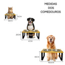 Comedouro Elevado Duplo Tigela Inox