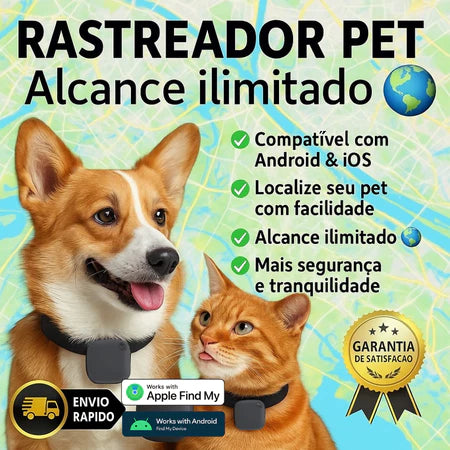 Rastreador PET | Sem limite de distância