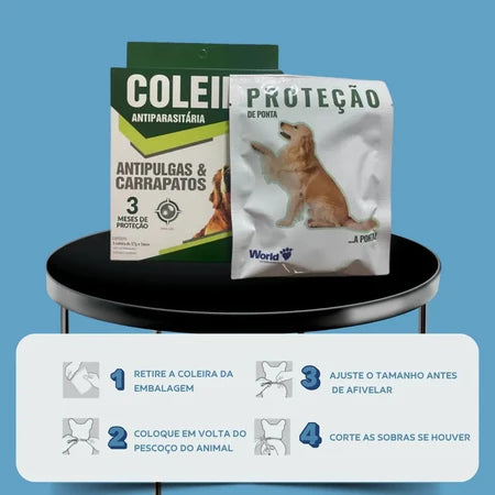 Coleira Antipulgas e Carrapatos Dugs – Proteção Completa para Cães | World Veterinária