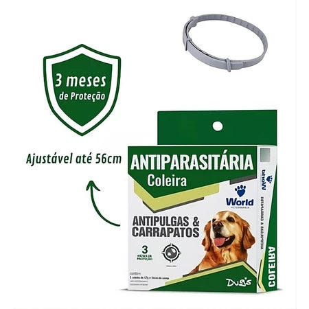 Coleira Antipulgas e Carrapatos Dugs – Proteção Completa para Cães | World Veterinária